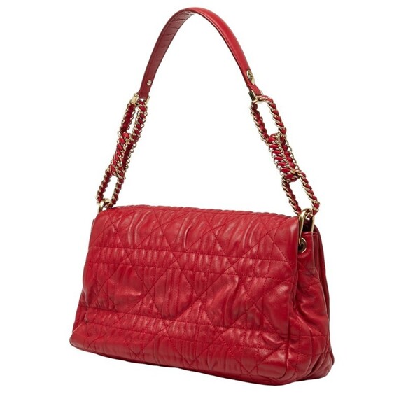 CHRISTIAN DIOR Red Leather Shoulder Bag - Picture 2 of 10